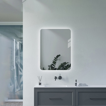 Signature Sophia Front-Lit LED Bathroom Mirror with Demister Pad 800mm H x 600mm W