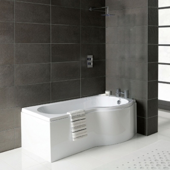Signature Sortcastle P-Shaped Shower Bath 1700mm x 700mm/850mm - Right Handed