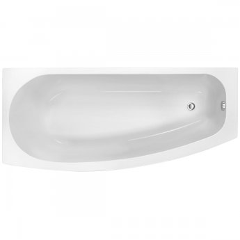 Signature Spacesaver Offset Bath 1690mm x 495mm/690mm Left Handed - 0 Tap Hole