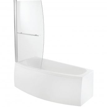 Signature Spacesaver Offset Bath with Front Panel and Screen 1690mm x 495mm/690mm - Left Handed
