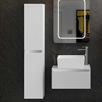 Signature Stockholm Wall Hung 2-Door Tall Unit 300mm Wide - White Gloss