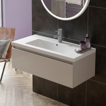 Signature Stockholm 800mm 1-Drawer Wall Hung Vanity Unit