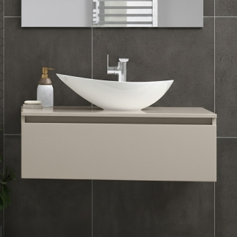 Signature Stockholm 800mm 1-Drawer Wall Hung Countertop Vanity Unit