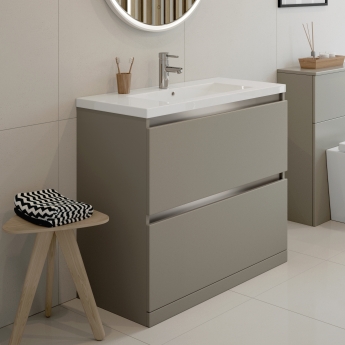 Signature Stockholm 800mm 2-Drawer Floor Standing Vanity Unit