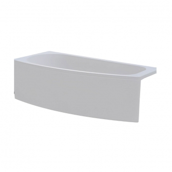 Signature Sustain Space-Saving Curved Shower Bath 1700mm x 740mm with Front Panel and Screen