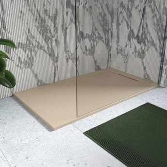 Signature Terrain 30mm Linear Slate Effect Rectangular Shower Tray | Product Image
