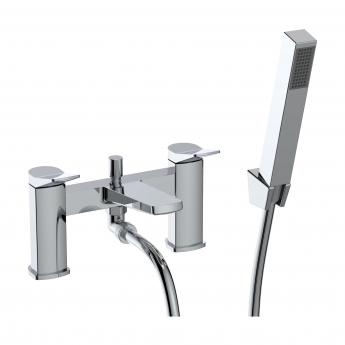 Signature Tilt Bath Shower Mixer Tap with Shower Kit and Bracket - Chrome | Product Image