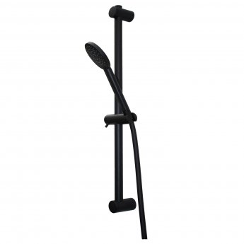Vema Timea Round Shower Slide Rail Kit with Handset - Black