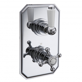 Signature Traditional Thermostatic 1 Outlet Concealed Shower Valve Dual Handle - Chrome