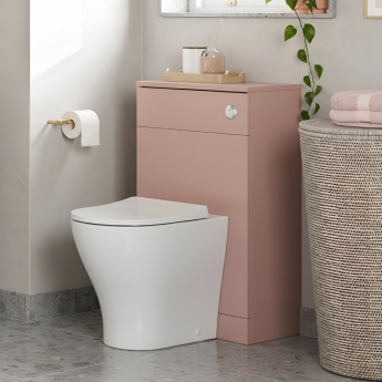 Signature Umea Back to Wall WC Toilet Unit 500mm Wide - Matt Antique Rose | Product Image