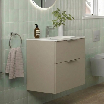 Signature Umea 800mm 2-Drawer Wall Hung Vanity Unit | Product Image