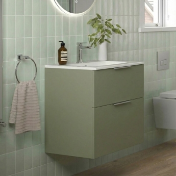 Signature Umea 800mm 2-Drawer Wall Hung Vanity Unit | Product Image