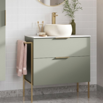 Signature Umea 800mm 2-Drawer Wall Hung Countertop Vanity Unit