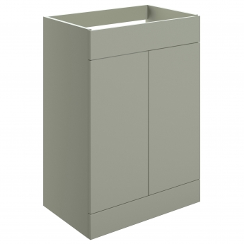 Signature Umea Floor Standing 2-Door Vanity Unit (No Top) 590mm Wide - Matt Olive Green