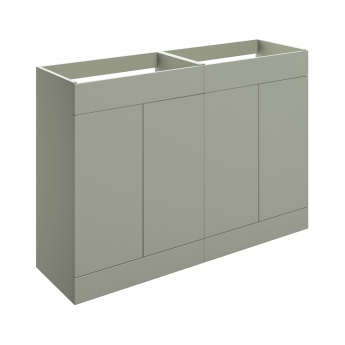 Signature Umea Floor Standing 4-Door Vanity Unit (No Top) 1180mm Wide - Matt Olive Green