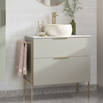 Signature Umea 800mm 2-Drawer Wall Hung Countertop Vanity Unit