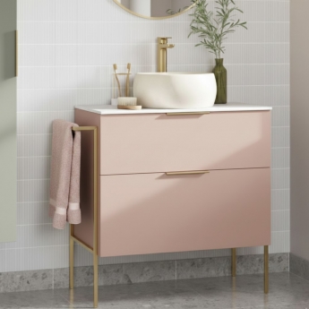 Signature Umea 800mm 2-Drawer Wall Hung Countertop Vanity Unit