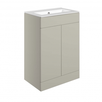 Signature Umea Floor Standing 2-Door Vanity Unit with Basin 610mm Wide 0TH - Matt Latte | Product Image