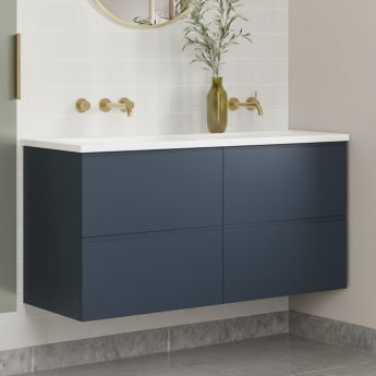Signature Umea 1200mm 4-Drawer Wall Hung Vanity Unit with Basin | Product Image