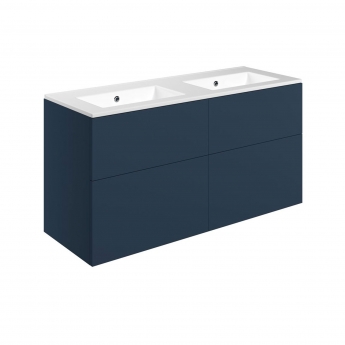 Signature Umea Wall Hung 4-Drawer Vanity Unit with Basin 1210mm Wide 0TH - Matt Deep Blue
