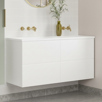 Signature Umea 1200mm 4-Drawer Wall Hung Vanity Unit with Basin | Product Image