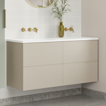 Signature Umea 1200mm 4-Drawer Wall Hung Vanity Unit with Basin | Product Image