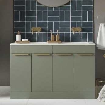 Signature Umea 1200mm 4-Door Floor Standing Vanity Unit with Basin | Product Image