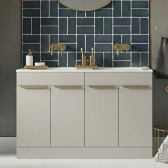 Signature Umea 1200mm 4-Door Floor Standing Vanity Unit with Basin | Product Image