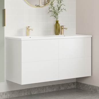 Signature Umea 1200mm 4-Drawer Wall Hung Vanity Unit with Basin | Product Image