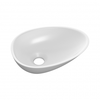 Signature Valentina Sit-On Countertop Basin 320mm Wide 0 Tap Hole - White
