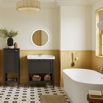 Signature Gala Freestanding Bath 1685mm x 800mm 0 Tap Hole - Matt White | Product Image