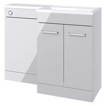 Signature Aalborg RH Combination Unit with Polymarble Basin 1100mm Wide - Grey Gloss