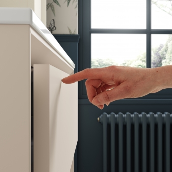 Signature Verge Wall Hung 4-Drawer Vanity Unit with Thin Edge Basin 1210mm Wide 0TH - Matt Cotton