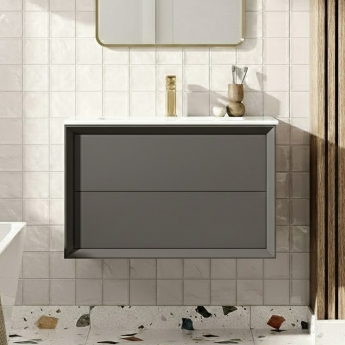 Signature Verge 615mm 2-Drawer Wall Hung Vanity Unit