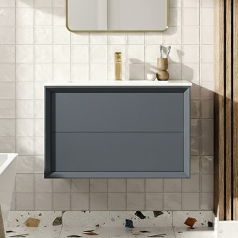 Signature Verge 615mm 2-Drawer Wall Hung Vanity Unit