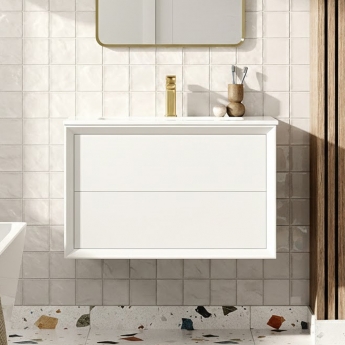 Signature Verge 615mm 2-Drawer Wall Hung Vanity Unit