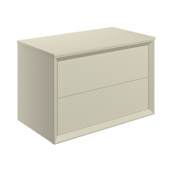 Signature Verge 800mm 2-Drawer Wall Hung Vanity Unit with Countertop | Product Image