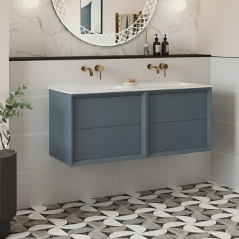 Signature Verge 1200mm 4-Drawer Wall Hung Vanity Unit with Basin