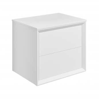 Signature Verge 600mm 2-Drawer Wall Hung Vanity Unit with Countertop | Product Image
