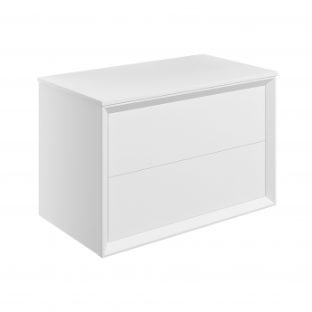 Signature Verge Wall Hung 2-Drawer Vanity Unit and Worktop 800mm Wide - Matt White | Product Image