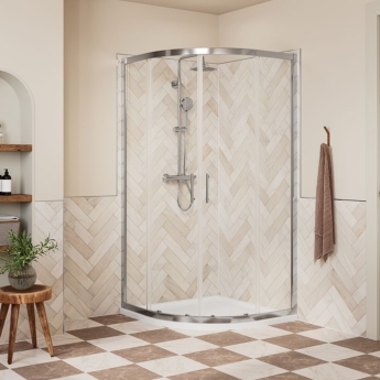 Signature Verve 2-Door Quadrant Shower Enclosure - 6mm Glass | Product Image