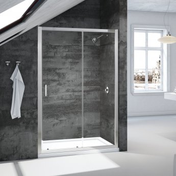 Merlyn Vivid Boost Loft Sliding Shower Door 1200mm Wide - 6mm Glass