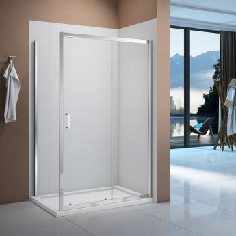 Merlyn Vivid Boost Sliding Door Rectangular Shower Enclosure 1200mm x 900mm - 6mm Glass
