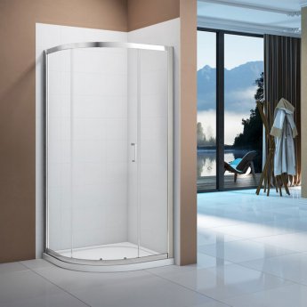 Merlyn Vivid Boost 1-Door Offset Quadrant Shower Enclosure 1200mm x 800mm - 6mm Glass