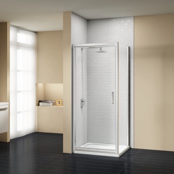 Merlyn Vivid Sublime In-Fold Shower Door 900mm Wide - 8mm Glass
