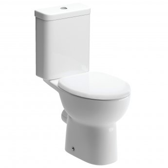 Signature Zeus Close Coupled Toilet with Push Button Cistern - Soft Close Seat