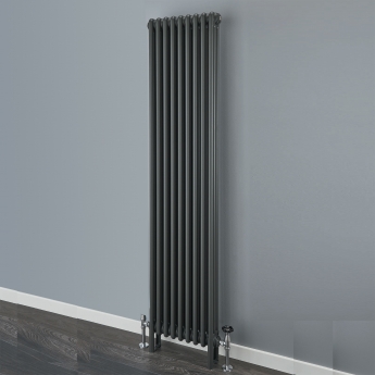 EcoRad Legacy Anthracite 2-Column Radiator 1800mm High x 429mm Wide 9 Sections