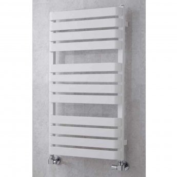 S4H Milton Flat Panel Heated Towel Rail 915mm H x 500mm W - White
