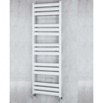 S4H Tallis Straight Heated Ladder Towel Rail 1340mm H x 500mm W - White