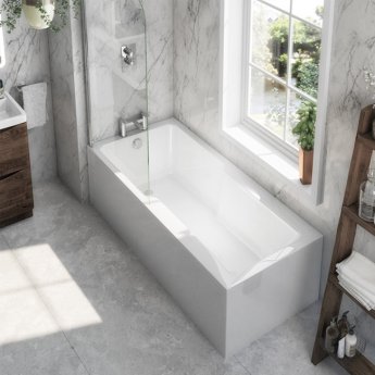 Delphi Evolve Straight Premier Shower Bath 1700mm x 750mm - 0 Tap Hole
